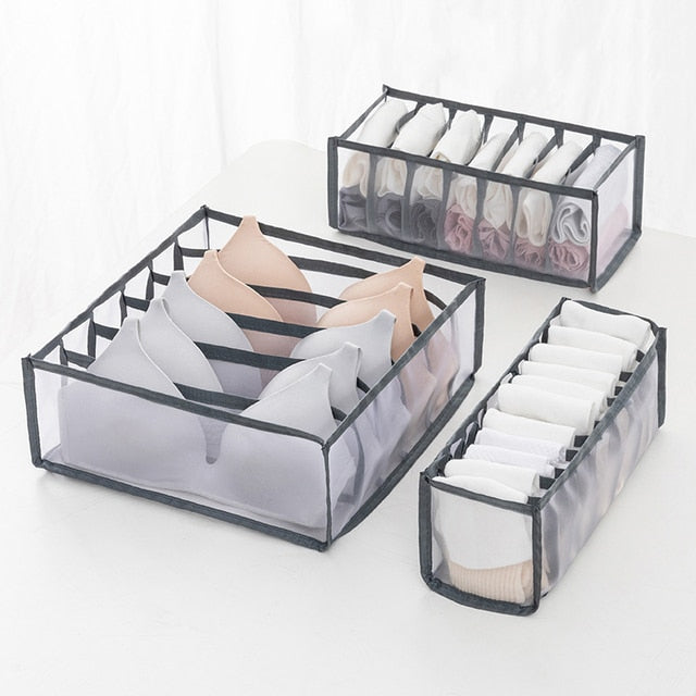 2/3PCs Underwear Drawer Organizer Storage Box Foldable Closet Organize –  everythinghomefinds